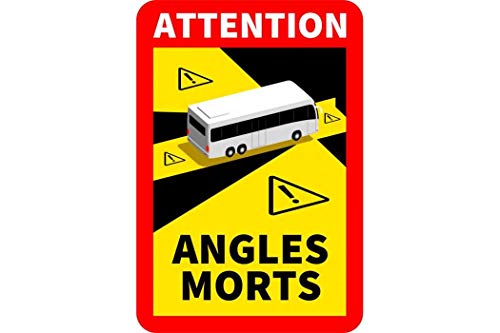 30 Stück Attention Angles Morts für Bus/Wohnwagen 25 x 17 cm Aufkleber Sticker Hinweiszeichen Schild Frankreich mit UV Schutz speziell für Außenbereich von STROBO 30 Stück Attention Angles Morts für Bus/Wohnwagen 25 x 17 cm Aufkleber Sticker Hinweiszeichen Schild Frankreich mit UV Schutz speziell für Außenbereich von STROBO von STROBO