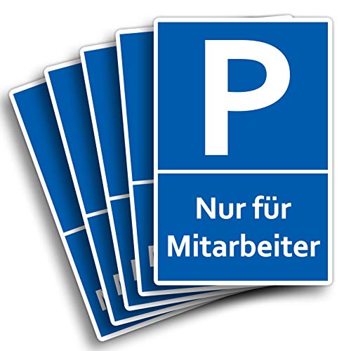 5 Stück Nur für Mitarbeiter Parkplatzschild 20 x 30 cm aus stabiler PVC Hartschaumplatte 3mm Parkplatz Schild für Angestellte/Beschäftigte UV-Schutz von STROBO 5 Stück Nur für Mitarbeiter Parkplatzschild 20 x 30 cm aus stabiler PVC Hartschaumplatte 3mm Parkplatz Schild für Angestellte/Beschäftigte UV-Schutz von STROBO von STROBO