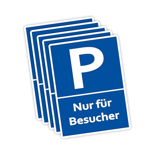 5 Stück XXL Besucher Parkplatzschild 30 x 40cm Schild aus stabiler PVC Hartschaumplatte 5mm mit UV-Schutz von STROBO von STROBO