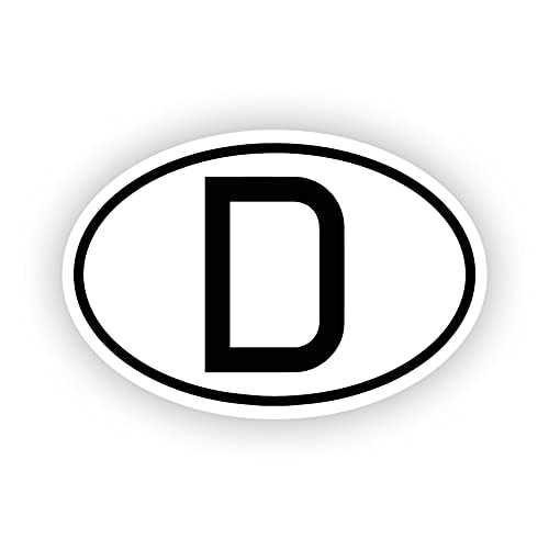 D Zeichen als Magnetfolie 17,5cm x 11,5cm nach DIN Norm Deutschland Kennzeichen Länderkennzeichen als Magnet mit UV-Schutz von STROBO von STROBO