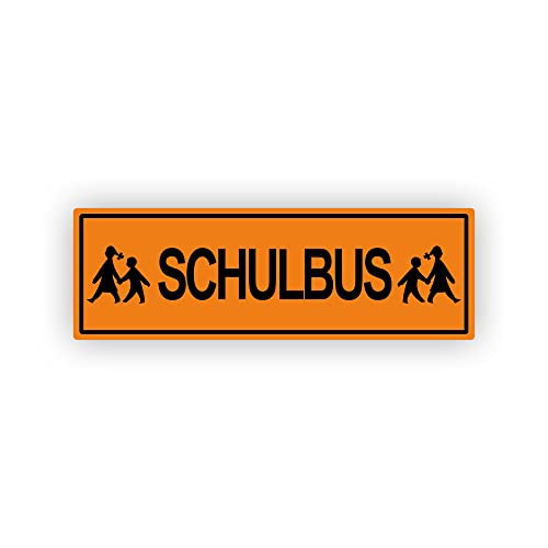 XXL Schulbusschild Magnet Schulbus 45 x 15 cm Warntafel Schülertransport Schulbustafel Magnetschild Schild Personentransport Warnschild Hinweiszeichen mit UV-Schutz von STROBO von STROBO