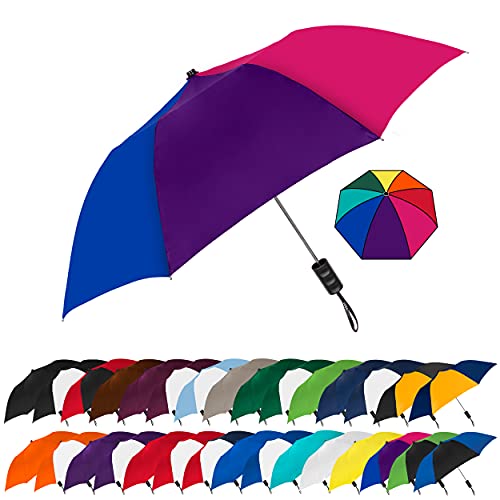 STROMBERGBRAND UMBRELLAS The Spectrum beliebter Stil, 106,7 cm, automatisches Öffnen, kompakter Reise-Regenschirm für Regen, Wind und Sonne, robust, leicht, klein, tragbar, Stockschirm für Damen und von STROMBERGBRAND UMBRELLAS