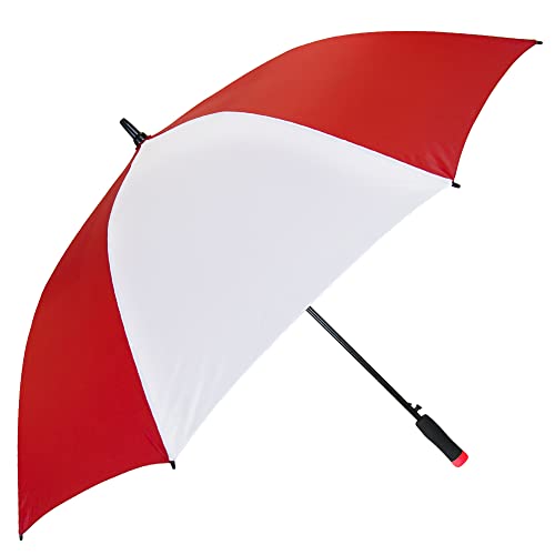 The Ultra Value 147,3 cm großer, übergroßer, automatischer offener winddichter Golfschirm aus starkem Fiberglas, übergroßer Golfschirm mit zweifarbigem Schaumstoffgriff, robuster Regenschirm für Damen von STROMBERGBRAND UMBRELLAS