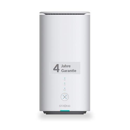 STRONG - 5G WLAN Router Wi-Fi 6 AX3000 - Mobiler Hotspot - Bis zu 3,2 Gbps - 2 LAN-Anschlüsse 1 Gbps + 2,5 Gbps - Betrieb mit Nano-Sim aller Netzbetreiber - Einfache Installation - weiß von STRONG