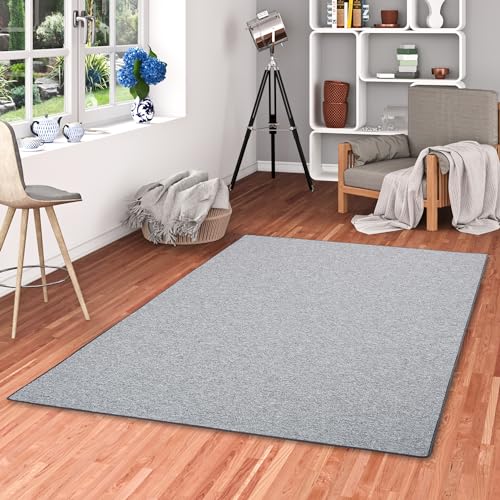 STRONG Feinschlingen Velour Teppich Silbergrau in 24 Größen von Snapstyle