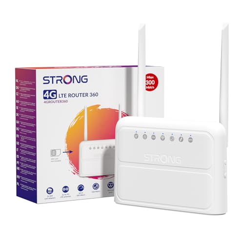 Strong N300 Mbps WiFi 4G Router, 4G Cat4 LTE Network, Fix External Antennas, 4G Router with SIM Slot, 100Mbps LAN Ports, SIM Card Router, Mobile WiFi Router, Plug and Play, Secure Network von STRONG