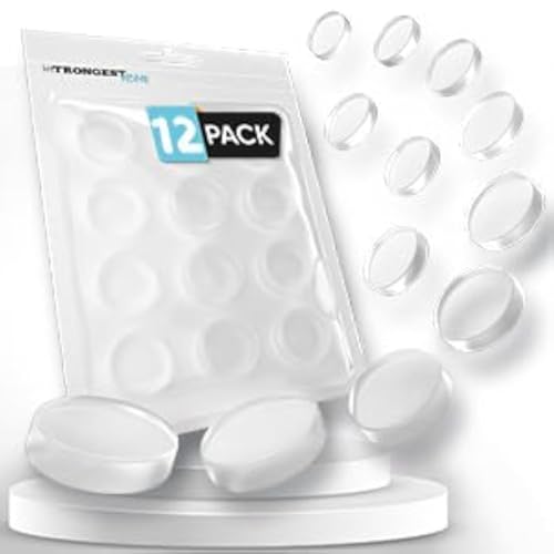 Strongest Home Wand-Türgriff-Stopper-Set. 12 Stück klarer Gummi-Türgriff, rundes Wandschild-Kissen. Quiet Wall Protector für Türgriff. Guard Door Bumper Wall Protector Schalldämpfer. Selbstklebend von STRONGEST HOME