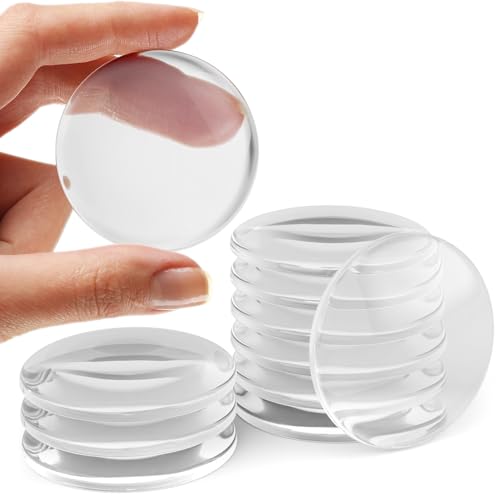 Strongest Home Wand- und Türgriffstopper 2" Set mit 10 Stück aus transparentem Gummi, runde Wandschutzpolster, geräuscharme Wandschutzvorrichtung für Türgriffe, selbstklebend von STRONGEST HOME