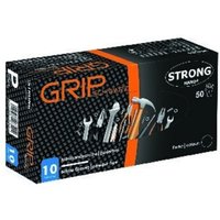 Grip orange Stronghand Handschuhe Nitril 240mm Lang, Puderfrei, 0424 Gr.07 von STRONGHAND