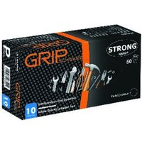 Grip schwarz Handschuhe Stronghand Nitril, Schwarz, Puderfrei 50 Stück Gr.07 von STRONGHAND