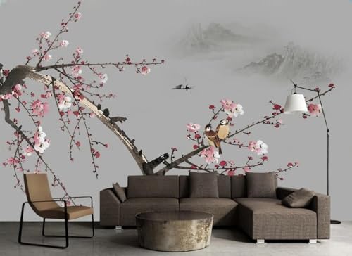 Fototapete 3d effekt Bäume Handgemalte Rote Pflaumen Blumen Large Tree Landscape Chinese Background Wall 150cmx105cm Schlafzimmer Wohnzimmer Wandbild Wanddeko Wandtapete Fototapete 3d effekt Bäume Handgemalte Rote Pflaumen Blumen Large Tree Landscape Chinese Background Wall 150cmx105cm Schlafzimmer Wohnzimmer Wandbild Wanddeko Wandtapete von STROXTH WALLPAPER