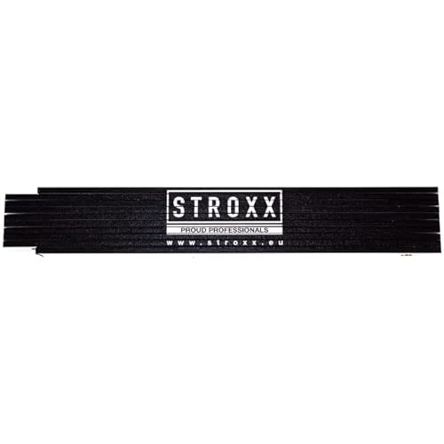 STROXX® 100x Zollstock |2 Meter| Gliedermaßstab | Meterstab | mit innenliegendem Winkelbeschlag | Rastet genau im rechten Winkel ein (90°) | CE-Zertifizierung | Made in Germany (100) von STROXX