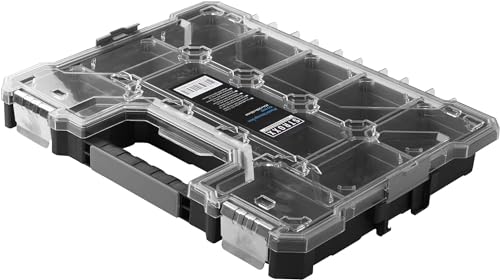 STROXX® Sortimentskasten 454x360x60mm - Werkzeugbox mit vielen Fächern - stapelbar für Garage/Werkstatt. Robuster Organizer für Schrauben, Muttern etc. Effiziente Organisation für Heimwerker & Profis. von STROXX