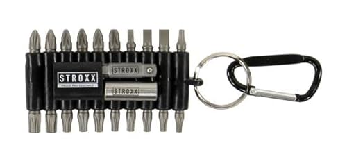 STROXX 22tlg. Bit-Set 1/4" X 25mm - mit Gummihalter & Karabiner - Zubehör für Akkuschrauber - Universal Bithalter 50 mm - Schrauberbit - STROXX 22tlg. Bit-Set 1/4" X 25mm - mit Gummihalter & Karabiner - Zubehör für Akkuschrauber - Universal Bithalter 50 mm - Schrauberbit - von STROXX