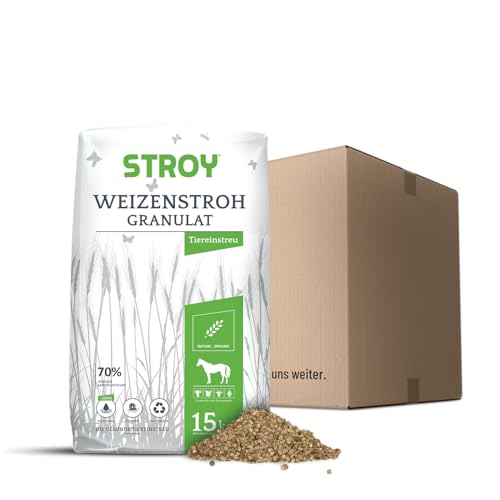 STROY Strohgranulat Einstreu Stroh Tier Streu Pellet Großtier Kleintier Pferde Stall Box Paddock 15kg Sack / 1 Karton Paligo STROY Strohgranulat Einstreu Stroh Tier Streu Pellet Großtier Kleintier Pferde Stall Box Paddock 15kg Sack / 1 Karton Paligo von STROY