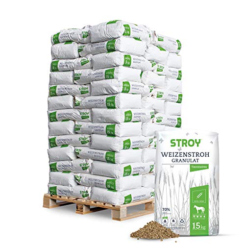 STROY Strohgranulat Einstreu Granulat Stroh Tier Streu Pellet Für Großtier Kleintier Pferde Stall Box Paddock 15kg x 65 Sack 975kg / 1 Palette Paligo STROY Strohgranulat Einstreu Granulat Stroh Tier Streu Pellet Für Großtier Kleintier Pferde Stall Box Paddock 15kg x 65 Sack 975kg / 1 Palette Paligo von STROY