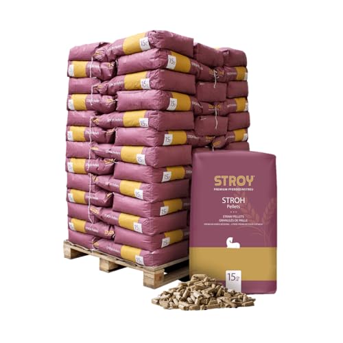 STROY Strohpellets Einstreu Pellets Stroh Tier Streu Pellet Für Großtier Kleintier Pferde Stall Box Paddock 15kg x 65 Sack 975kg / 1 Palette Paligo STROY Strohpellets Einstreu Pellets Stroh Tier Streu Pellet Für Großtier Kleintier Pferde Stall Box Paddock 15kg x 65 Sack 975kg / 1 Palette Paligo von STROY