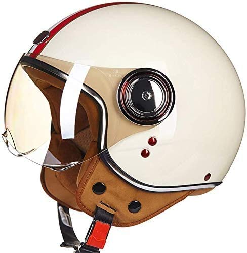 Retro Motorrad Open Face Helm Motorrad Halbhelm für Männer & Frauen DOT Approved - Adult Unisex für Bike Scooter ATV UTV Chopper Skateboard B,M: 57-58 cm Retro Motorrad Open Face Helm Motorrad Halbhelm für Männer & Frauen DOT Approved - Adult Unisex für Bike Scooter ATV UTV Chopper Skateboard B,M: 57-58 cm von STRTG