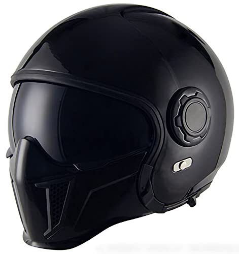 STRTG Helmets Jet-Helm · Motorrad-Helm Roller-Helm Scooter-Helm Bobber Mofa-Helm Chopper Retro Cruiser Vintage Pilot Biker Helmet · ECE Visier F,M:55-57 von STRTG