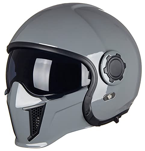 STRTG Helmets Jet-Helm · Motorrad-Helm Roller-Helm Scooter-Helm Bobber Mofa-Helm Chopper Retro Cruiser Vintage Pilot Biker Helmet · ECE Visier G,M:55-57 von STRTG