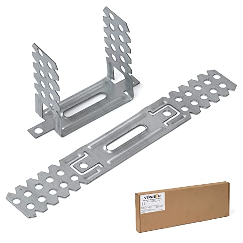 STRÜBER Direktabhänger (75 mm / 100 Stück) Deckenabhänger Dicke 0,8mm U-Abhänger für CD 60/27 Profilen und Holzlatten Trockenbau Zubehör von STRÜBER