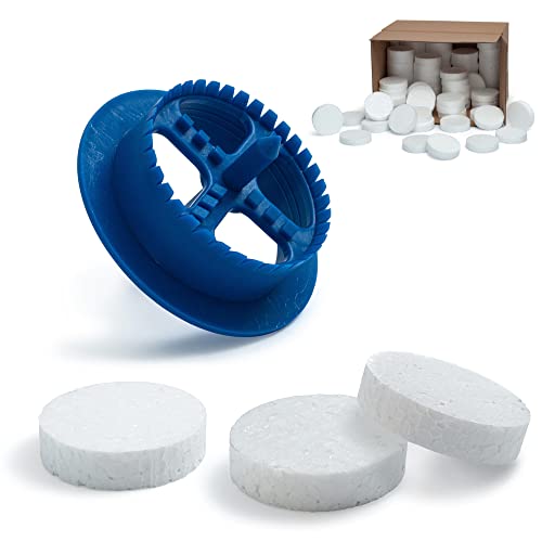STRÜBER WDVS SET (Weiß Styropor Rondelle 200 Stk. + Styroporfräser 1 Stk.) Satz für Fassadendämmung Wärmedämmung EPS Styroporscheiben Abdeckkappen Fräse von STRÜBER
