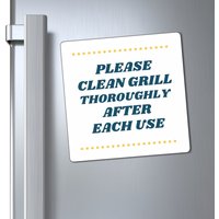 Bitte Grill Erinnerungsmagnet Reinigen - Nur Text Version von STRhelper
