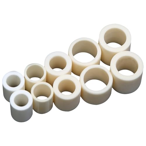 Aluminiumoxid-Keramikrohr, temperaturisolierendes Rohr, Einzelloch, kleines Rohr for die industrielle Verarbeitung, Innendurchmesser 1 mm, Außendurchmesser 2 mm, 10 Stück, Länge: 10 mm von STSTS