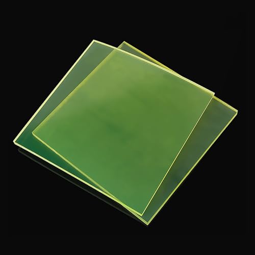 Elastische Gummiplatte, 100 mm x 100 mm, PU-Polyurethanplatte, Dicke 1 mm – 20 mm, verschleißfeste und ölbeständige Isolierplatte, Dichtungspuffermaterial for Heimwerker und Bau, 2er-Pack, 3 mm(2mm) von STSTS