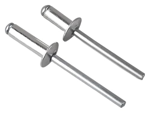 Flanschnieten, Edelstahlniete, Aluminium-Rundkopfniete, Zuganker, Kuppelkopf, Blindstahlschaft, Dorn, Auspuffniete M2 M2.4 M2.8 M3 M3.2 M3.6 M4 M5 M6 M6.4 (9 mm, M3.2 (50 Stück))(18mm,M2.8 (50Pcs)) von STSTS
