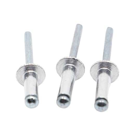 Flanschnieten, Edelstahlnieten, 10/20 Stück M2,4 M3,2 M4 M5 M6 GB12618 Blindnieten mit Aluminiumkopf und Bruchdorn, Nagel-Popnieten (6 mm, M2,4 20 Stück)(16mm,M2.4 20pcs) von STSTS