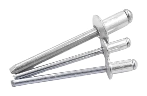 Flanschnieten, Edelstahlnieten, 10–50 Stück Nieten Aluminium M2.4 M3.2 M4 M4.8 M5 M6 Blindnieten mit Kuppelkopf Stahlschaftdorn Auspuffnieten (8 mm, M2.4 50 Stück)(20mm,M6 10pcs) von STSTS