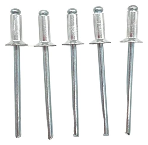 Flanschnieten, Edelstahlnieten, 50/30/20 Stück Blindnieten Aluminiumlegierung M2.4 M3.2 M4 M5 Pop-Kuppelkopf Senkkopf flach (5 mm, M3 (30 Stück))(5mm,M5(20pcs)) von STSTS