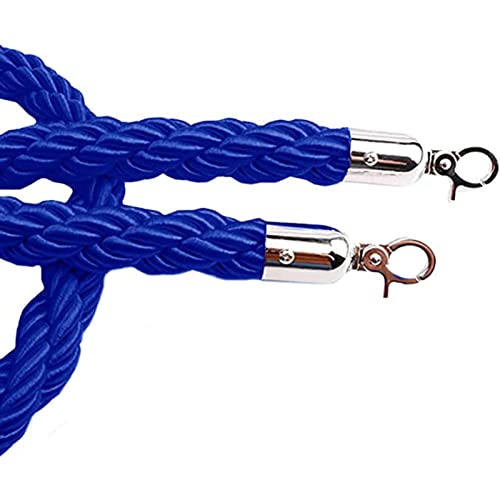 Kontrollseil, Crowd-Control-Seil, geflochtenes Hanfseil for Warteschlangenteiler, Seilsicherheitsbarriere, gedrehtes for Warteschlangenlinienbarriere (rot, 245 cm)(Blue,3ft/90cm) von STSTS