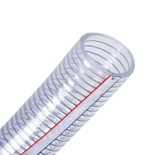 Transparenter flexibler Schlauch aus Stahldrahtspirale, PVC-Schlauch, transparenter Stahldrahtschlauch, 1 m for Gartenbewässerungspumpentransfer, flexibles Kunststoffrohr, 50 mm x 3(51mm x 3.5mm) von STSTS