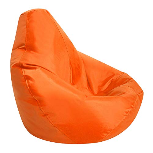 STTC Sitzsack Abdeckung aus Wasserdicht Oxford, Outdoorer Sitzsack Bezug Wechselbezug für birnenförmigen Sitzsack, Ohne Füllstoff,Orange,85 * 115cm von STTC