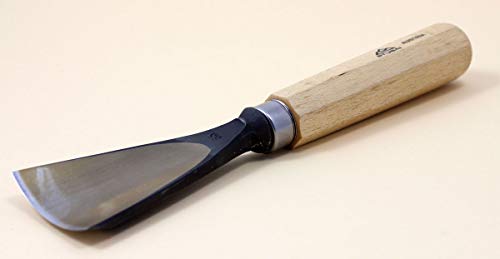 STUBAI Stemmeisen Stechbeitel Serie 52 - Form 65 | Schweizer Messer Form D 50 mm, mit Holzgriff, zum Vorstechen, Kerb- und Reliefschnitz, für glatte Flächen, zur präzisen Bearbeitung von Holz von STUBAI