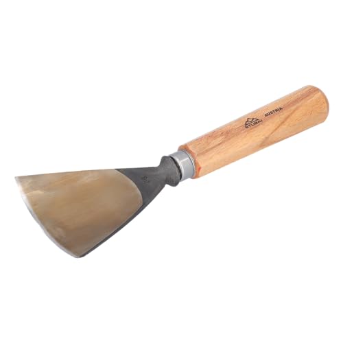 STUBAI Stemmeisen Stechbeitel Serie 52 - Form 66 | Schweizer Messer Form E 80 mm, mit Holzgriff, zum Vorstechen, Kerb- und Reliefschnitz, für glatte Flächen, zur präzisen Bearbeitung von Holz von STUBAI