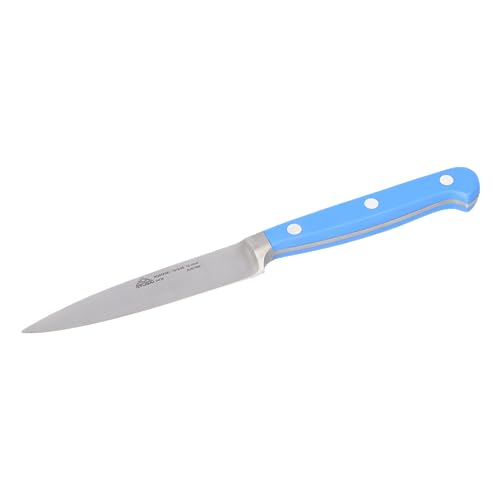 STUBAI hochwertiges Spickmesser geschmiedet | 100 mm | Fischmesser Küchenmesser aus Edelstahl für müheloses Schneiden von Fisch, Fleisch & Lebensmitteln, spülmaschinenfest, blauer Griff von STUBAI