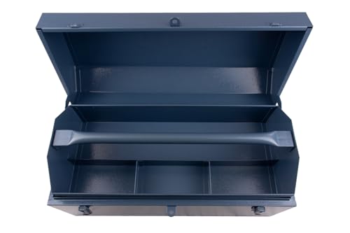 STUBAI Spengler-Werkzeugkoffer Nr. 4994 10 | 55x25x30 cm mit herausnehmbarem Einsatz & Vorrichtung zum Einhängen in Dachlattung | Stahlblech, blau lackiert, 0,7–0,8 mm Blechstärke STUBAI Spengler-Werkzeugkoffer Nr. 4994 10 | 55x25x30 cm mit herausnehmbarem Einsatz & Vorrichtung zum Einhängen in Dachlattung | Stahlblech, blau lackiert, 0,7–0,8 mm Blechstärke von STUBAI