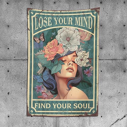 Wandteppich, Motiv: "Man Cave" "Lose Your Mind Find Your Seele" (75 x 100 cm) von STUDE
