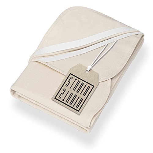 STUDIO Molton Matratzenschoner 180x200cm – 100 % Baumwolle – Made in Germany – Made in Green by Oeko-TEX – Matratzenauflage mit Eckgummis – Kochfest, atmungsaktiv, hautfreundlich – Naturfarben von STUDIO