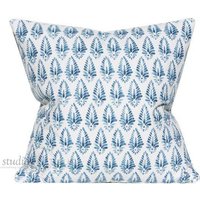 Jalisa Copen, Blau-Weißer Kissenbezug, 50 X cm, 13 19 Lumbal, Studio Tullia, Sofort Lieferbar von STUDIOTULLIA