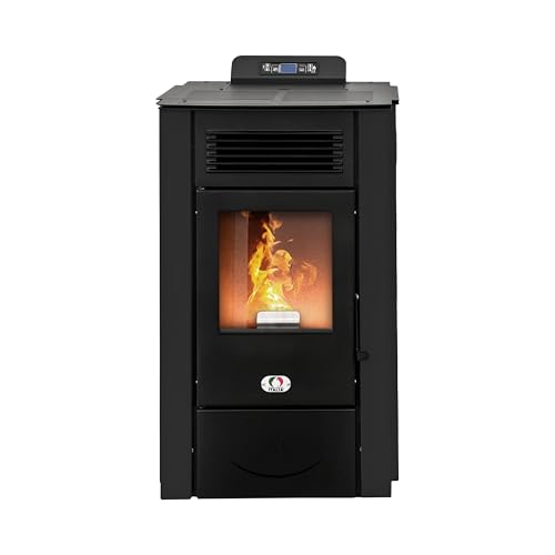 STUFE A PELLET ITALIA Colorado 15 KW | Pelletöfen Effizienz 92% Heizt 140m² Autonomie 15 Std. Programmierbar 5 Geschwindigkeiten und Leistungsstufen 24 Monate Garantie Schwarz von STUFE A PELLET ITALIA