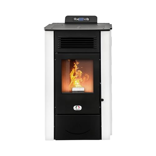 STUFE A PELLET ITALIA Colorado 15 KW WiFi | Pelletöfen Effizienz 92% Heizt 140m² Autonomie 15 Std. Programmierbar WiFi-Steuerung 5 Geschwindigkeiten und Leistungsstufen 24 Monate Garantie Weiß von STUFE A PELLET ITALIA