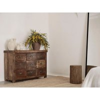 Kommode Vintage Mit 9 Schubladen Aus Der Factory Kollektion, Sideboard Recyceltem Holz Maße 120 X cm 38 80 | Lxbxh von STUFFLoft