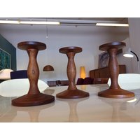 Rare Set Of 3 Mid Century Kai Kristiansen Kjersgaard 60Er Teak Garderoben Haken Danish Minimalist Rack von STUGALOVE