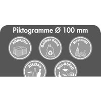 Stumpf - Piktogramm-Set weiß 5 Stk. ø 100 mm - 5408810 von STUMPF