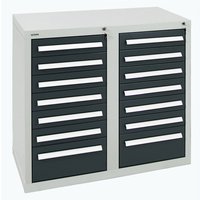 Schubladenschrank Serie T-100/35-1, ral 7035/7016, 14 Schubladen - Stumpf Schubladenschrank Serie T-100/35-1, ral 7035/7016, 14 Schubladen - Stumpf von STUMPF