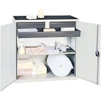 Werkzeug- und Materialschrank Serie 3000 lichtgrau + 2 Schubladen 100 mm + 1 Schublade 100 mm durchgehend + 1 Auszugsboden - 3007307 - Stumpf Werkzeug- und Materialschrank Serie 3000 lichtgrau + 2 Schubladen 100 mm + 1 Schublade 100 mm durchgehend + 1 Auszugsboden - 3007307 - Stumpf von STUMPF